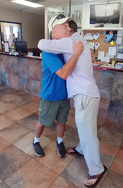 Hugs shared Veteran David Haave gives 2023 USA Missouri